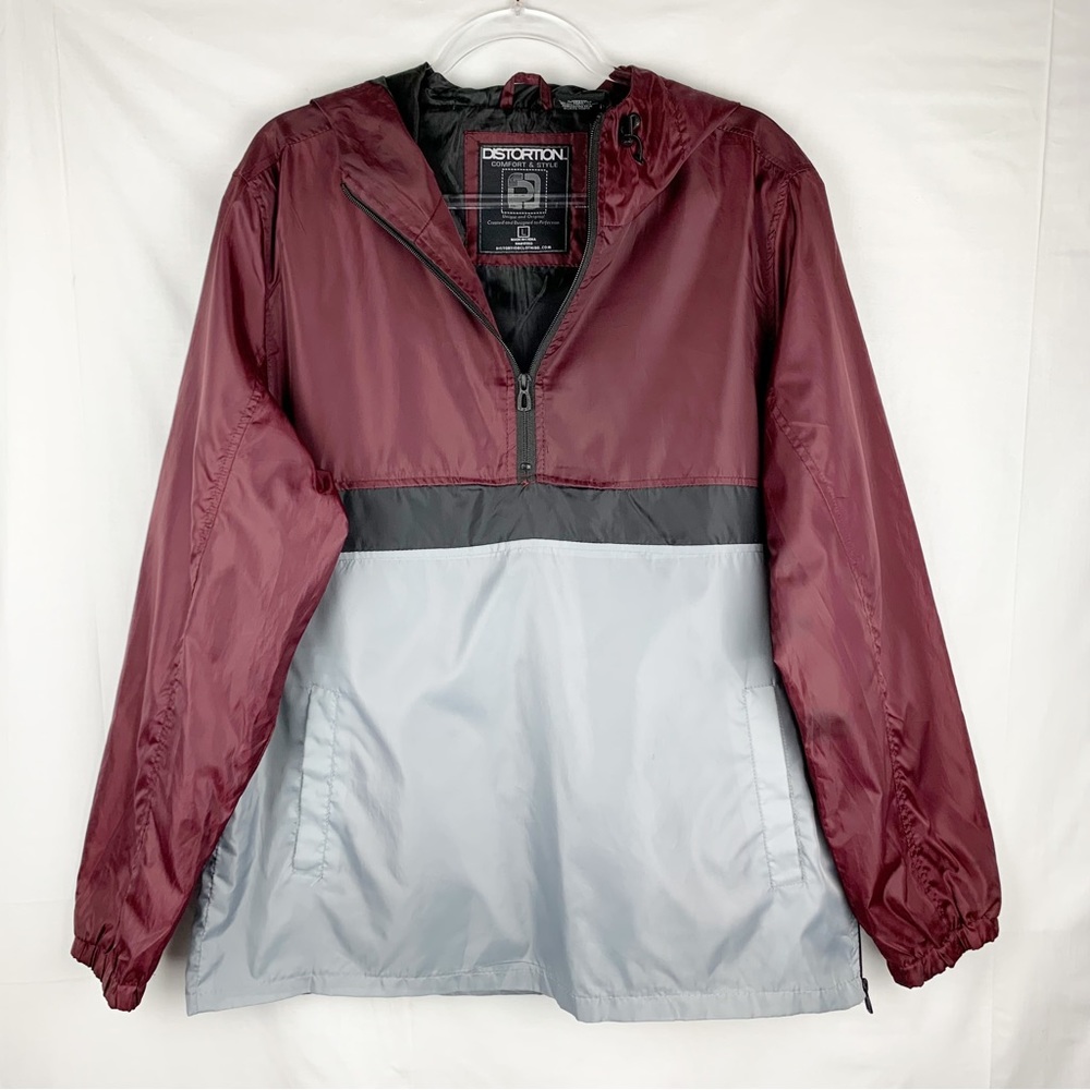 Distortion Waterproof Windbreaker Jacket Hood size L